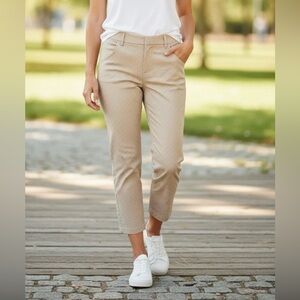 Unlisted By Kenneth Cole Women's Textured Capri Pants Beige 14 Summer Casual